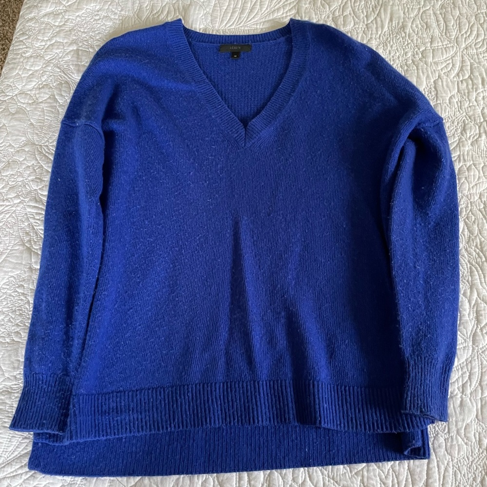 J. Crew Wool Sweater, Cobalt, XS